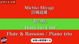 「春の海」フルート&ファゴット,ピアノトリオFlute, Bassoon,Piano trio,Harunoumi