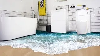 Bathroom 3D floor designs - Wall and floor system