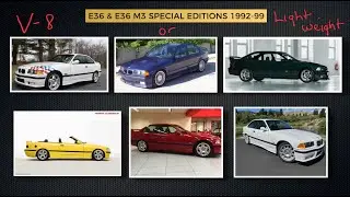 6 Special Editions of the BMW E36 & E36 M3