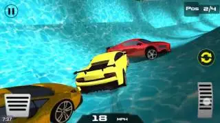 Frozen Water Slide Car Race | Android Gameplay |