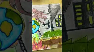 STEP BY STEP TUTORIAL FOR DRAWING AND COLOURING IN &lsquo;SAVE EARTH&rsquo; (SENIOR BATCH)
