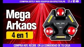 Mega Arkaos 9x10W 4 en 1 RGBW Strobo L&aacute;ser Luces DJ Discoteca Karaoke Bar