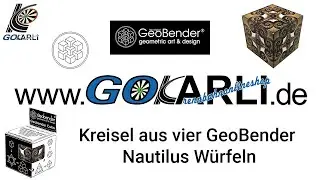 GeoBender Cube W&uuml;rfelschule Kreisel aus vier Nautilus W&uuml;rfeln
