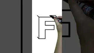 HOW TO DRAW 3D Letter F