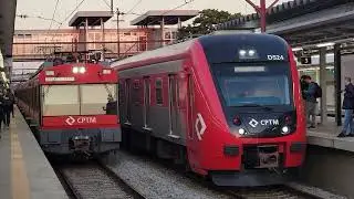 S&eacute;rie 2100 e 9500 (L129 e D524) chegando juntos na esta&ccedil;&atilde;o S&atilde;o Caetano