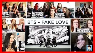 BTS (방탄소년단) 'FAKE LOVE' Official MV Girls Reactions Mashup | Hitkat Reactions