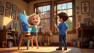 Baby Kim Paints Stars | Creative Learning Song for Kids | Nursery Rhymes and Baby Songs