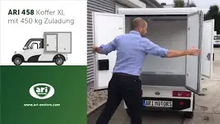 Elektrotransporter ARI 458 XL mit Kofferaufbau - 450kg Zuladung - 78 km/h - bis zu 200 km Reichweite