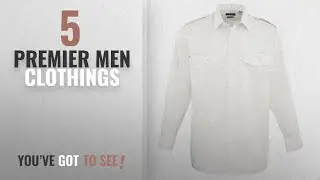 Top 10 Premier Men Clothings [ Winter 2018 ]: Premier Mens Long Sleeve Pilot Plain Work Shirt (16)