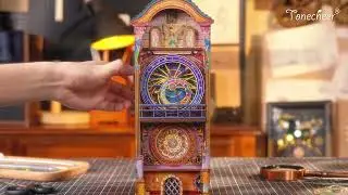 Tonecheer DIY Book Nook Clock Tower Puzzles (TQ136) DIY Miniature Dollhouse