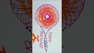 Spirograph Happy Birthday balloon Idea 💡🤩🎉🎈#spirograph #subscribe  #art #ballon #happybirthday