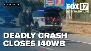 Fatal crash closes part of I-40 westbound in Lebanon