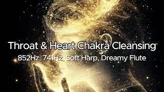 Throat & Heart Chakra Cleansing &ndash; 852Hz, 741Hz, Soft Harp, Dreamy Flute | 진짜 나를 드러내는 차크라 힐링