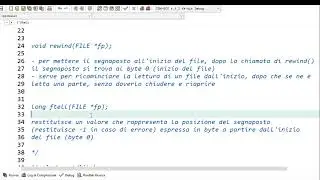 Linguaggio C - ftell(), rewind(), accesso diretto a un file