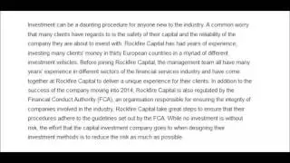 Rockfire Investment Management | Information Regarding Capital Investment