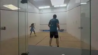 Scottish Open Newlands: B Grade Racketball group match: Jasmin Kalar vs. Graeme Manson (Game 1)