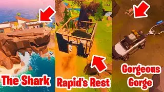Visit The Shark Rapid's Rest and Gorgeous Gorge Fortnite All 3 Locations