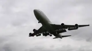Virgin 747 Arriving Belfast International EGAA
