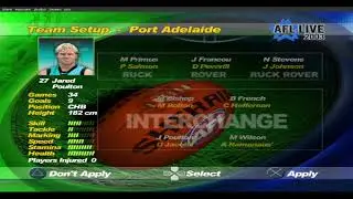 statistiche dei giocatori del port adelaide su afl live 2003