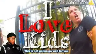 This karen was minding her business then decided to attack small children