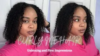 CURLY ME HAIR REVIEW| MY HONEST & UNSPONSORED FIRST IMPRESSIONS| CURLY GLUELESS WIG