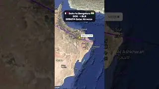DOHA TO BENGALURU  LIVE FLIGHT PATH | Qatar Airways Flight QR8694 #PlaneFinder | Wayvana