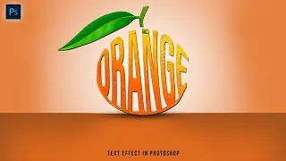 orange text effect in photoshop