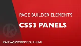 CSS3 Panels (Page Builder Element in Kallyas WordPress theme v4.0 )
