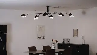 Horizontal Serge Mouille Ceiling Lamp A