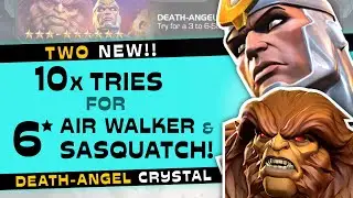 10x Tries for 6* AIR WALKER & SASSY (2x New!) Death-Angel Cav Crystals | Marvel Contest of Champions