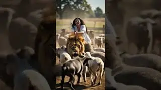 Farmer vs. Lion &ndash; Nightgown Warrior Strikes Back! 🌾🦁 #LionAttack #FarmDefense #EpicBattle