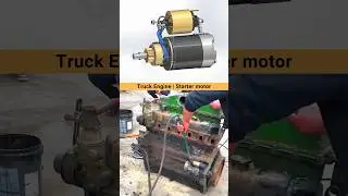 Truck Engine - Starter Motor Working Concept ✅ #cad #mechanical #automobile #engineering