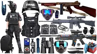 Special Forces military toy gun set unboxing,RPG launcher,hunting rifle,sniper rifle,tactical helmet