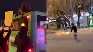 Хайпожор прыгнул с автобуса и пятку сломал