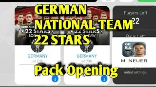 GERMAN NATIONAL TEAM 22 STARS ball opening Pes 2018 Mobile