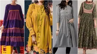 Latest Casual Cotton Chunnat Frocks Designs 2022/Casual plated Frocks/Short Frocks Designs