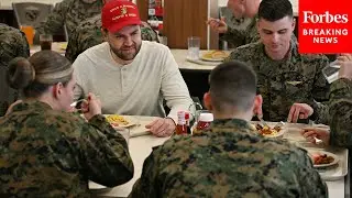 WATCH: JD Vance Joins Troops For Lunch At Marine Corps Base Quantico In Virginia