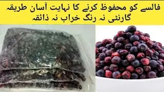 Falsa store karne ka tarika | How to store phalsa for long time | فالسے کو محفوظ کرنے کا طریقہ