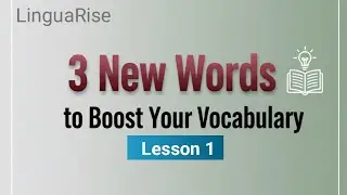 3 English Words for Beginners Lesson 1 | LinguaRise