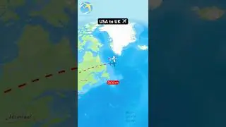 USA to UK #usa #map #uk #distance #shorts
