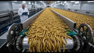 Stop Eating Cheese Until You See This! Giant Italian Worm Factory Making Protein Cheese Full Process