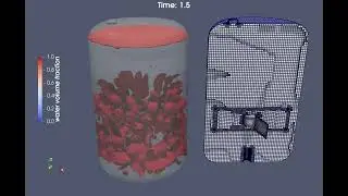 Flow inside Mixer with Dynamic Mesh in OpenFOAM - 3D Interface and mesh movement