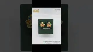 Traditional Navratna Gold Stud Earring || KothariJewelryUSA