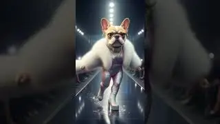 The Bulldog Fashion Show 👗🐶#FrenchBulldog #DogFashion #FunnyDog #PetRunway  #DogShorts #AIAnimation