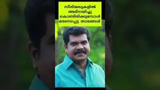 ചെറുപ്പത്തിലേ മരണപ്പെട്ട സീരിയൽ താരങ്ങൾ serial actors unexpected death malayalam actorssarath aparna