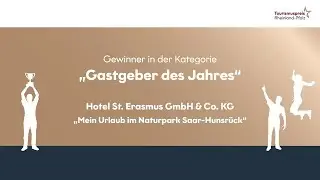 Tourismuspreis Rheinland Pfalz 2023 Gewinner Gastgeber des Jahres: Hotel St.  Erasmus