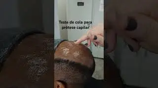 testando a cola para #beleza  colocar a pr&oacute;tese capilar