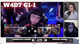 TT vs EDG - Game 1 | Week 4 Day 7 LPL Summer 2025 Split 3 | ThunderTalk Gaming vs Edward Gaming G1