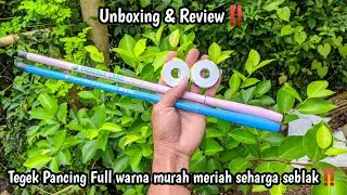 ‼️Review Tegek Pancing ruas full warna murah meriah || Joran pancing microfishing | tegek waderan