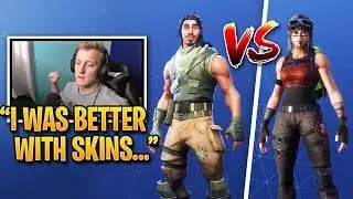 Tfue With Skins vs Tfue Without Skins on Fortnite